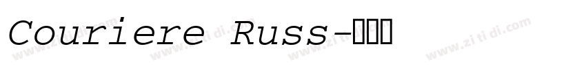 Couriere Russ字体转换